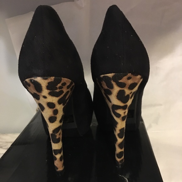 Ollio women’s leopard stilettos pump heels - Picture 5 of 7